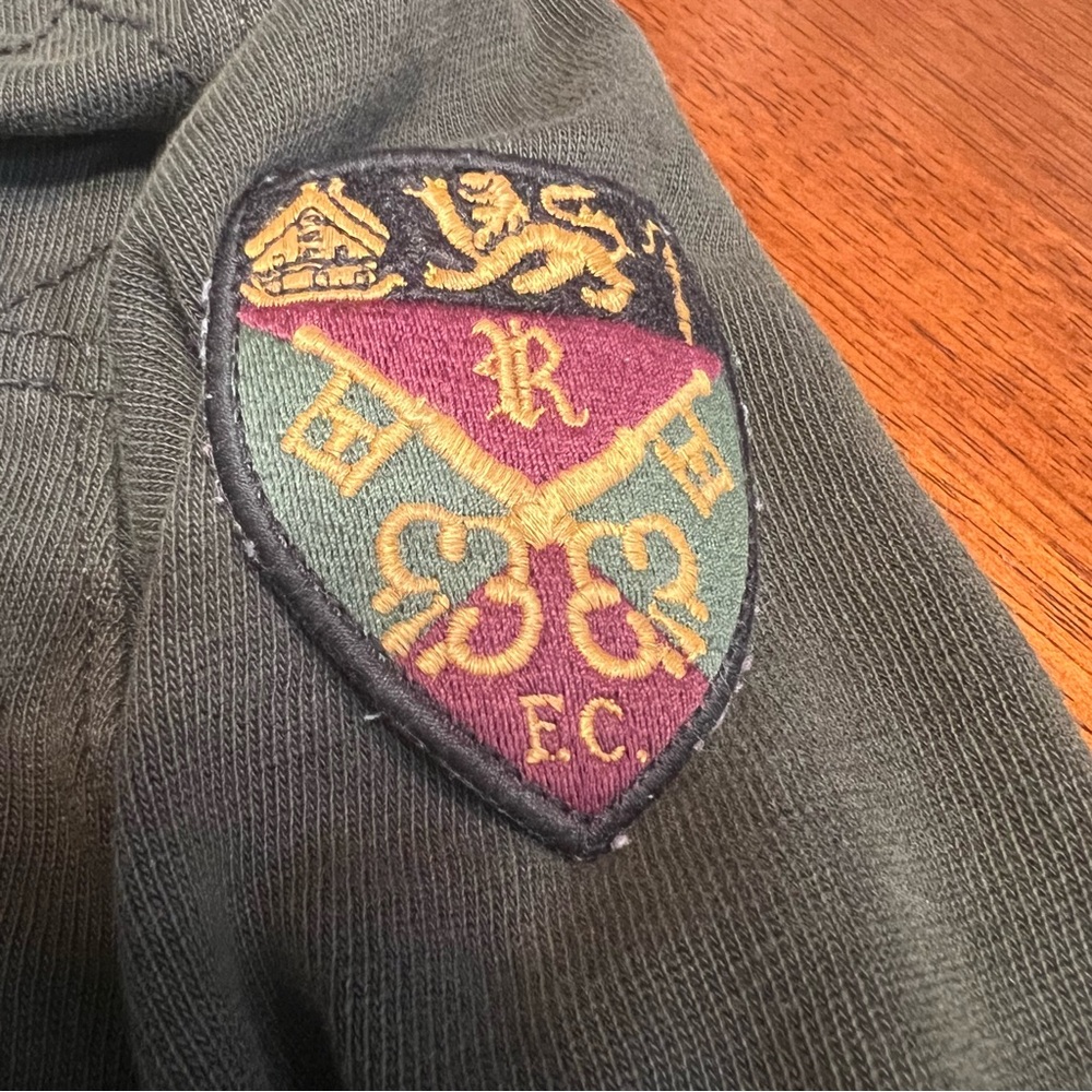 Ralph Lauren Rugby Shirt Womens Medium Polo 2004 Y2K Patch Embroidered RL VTG - Picture 3 of 13